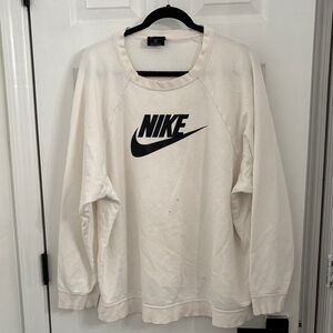 Nike Women's White Crewneck Sweater